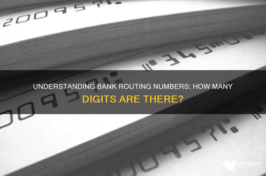 how many digits is bank routing nunber