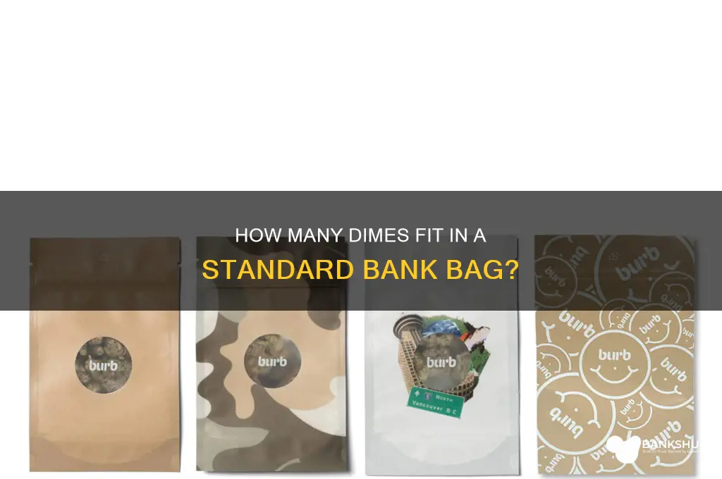 how many dimes in a bank bag