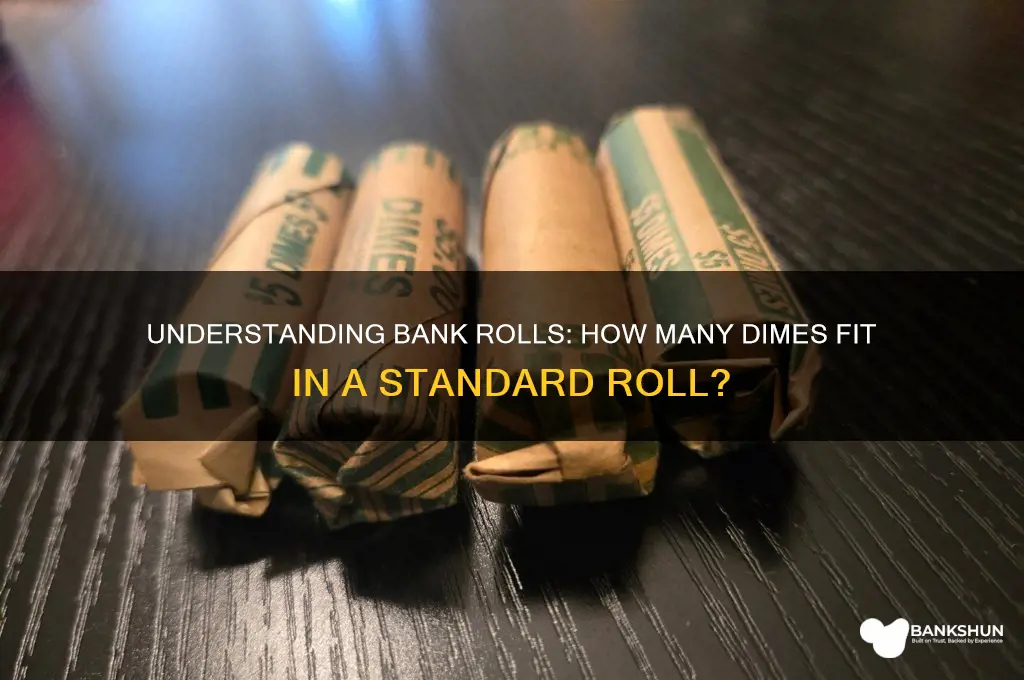how many dimes in a bank roll