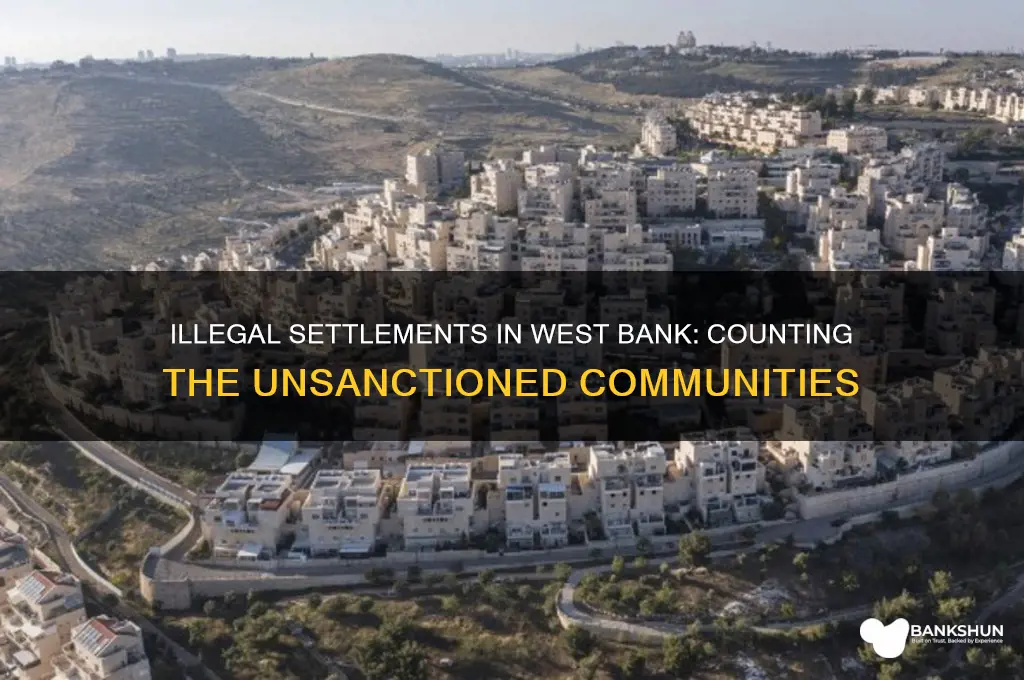 how many illegal settlements in west bank