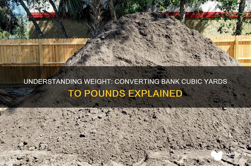 how many lbs in bank cubic yards