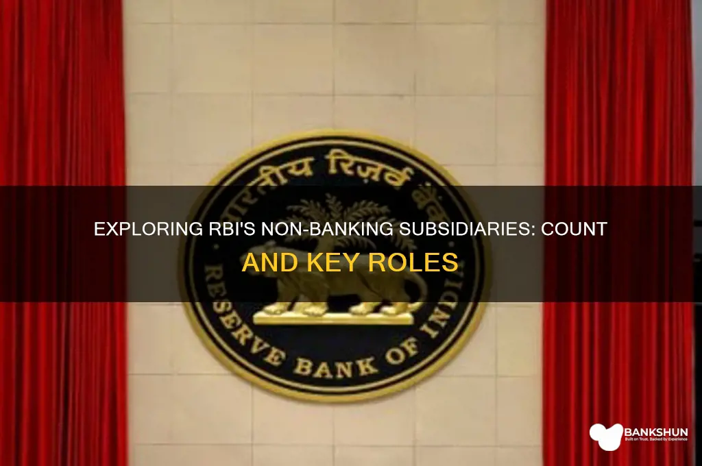 how many non banking subsidiaries in rbi
