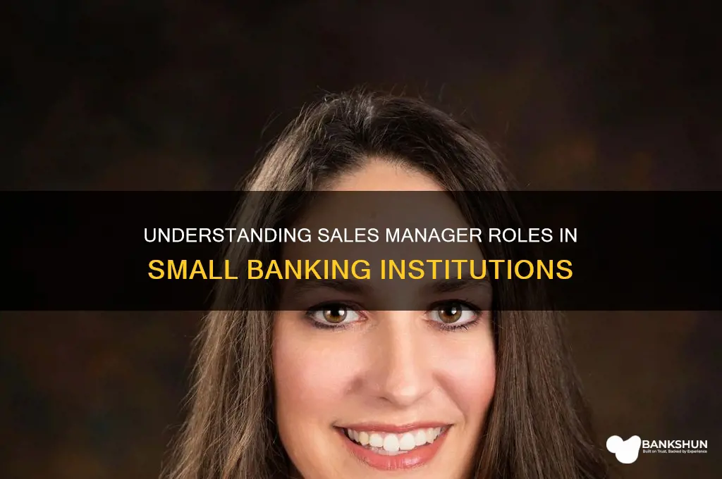 how many sales manager in small bank