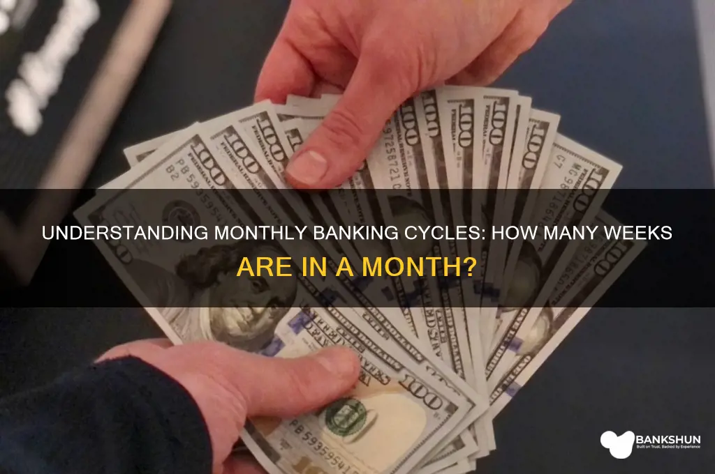 how many weeks in a month banking