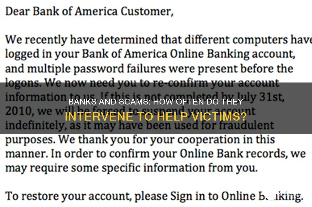 how often do banks help with scamms