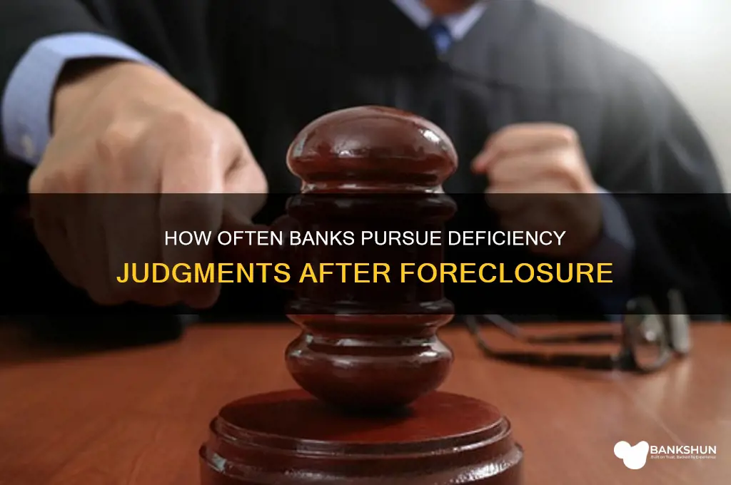 how often do banks pursue deficiency judgments