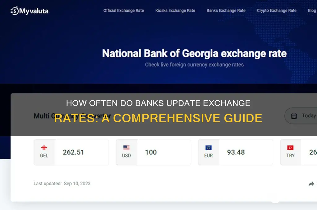 how often do banks update exchange rates