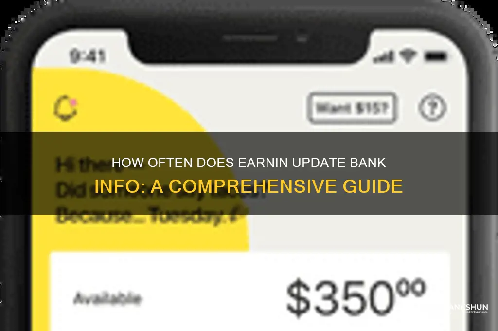 how often does earnin update bank info