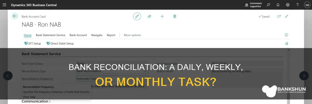 how often should bank reconciliation be done