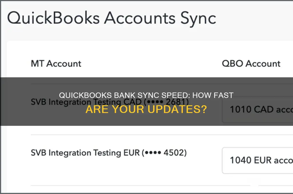 how quickly does quikbooks update from bank