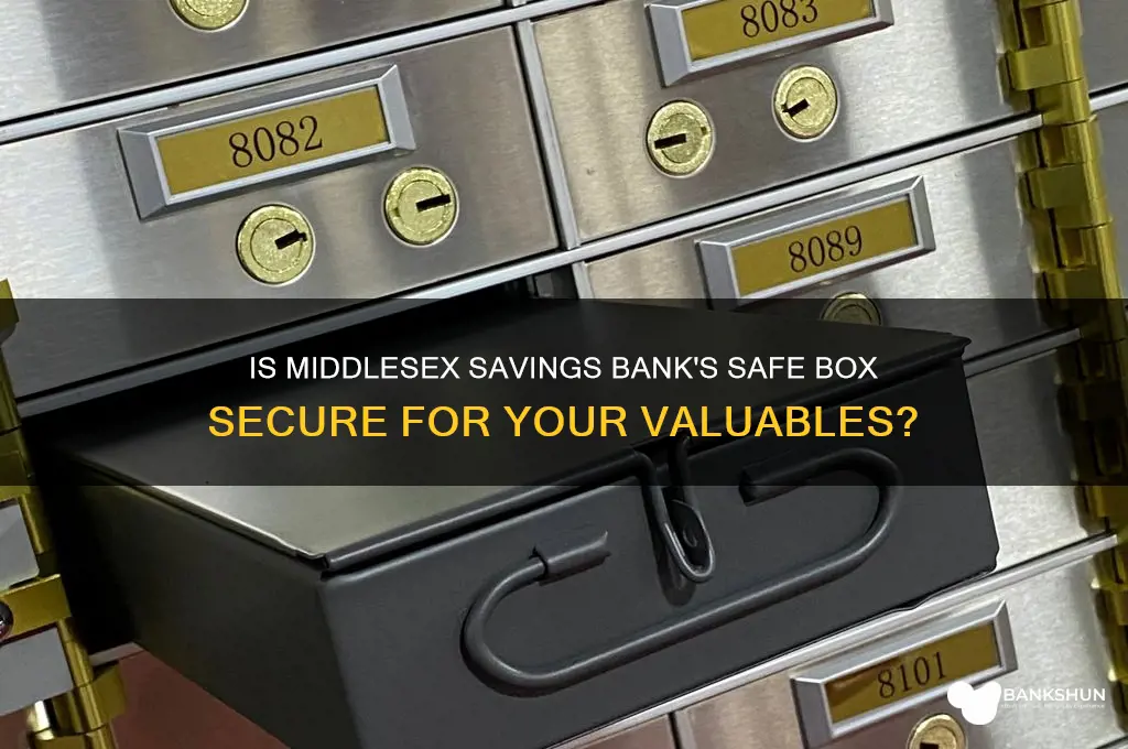 how safe box is middlesex savings bank