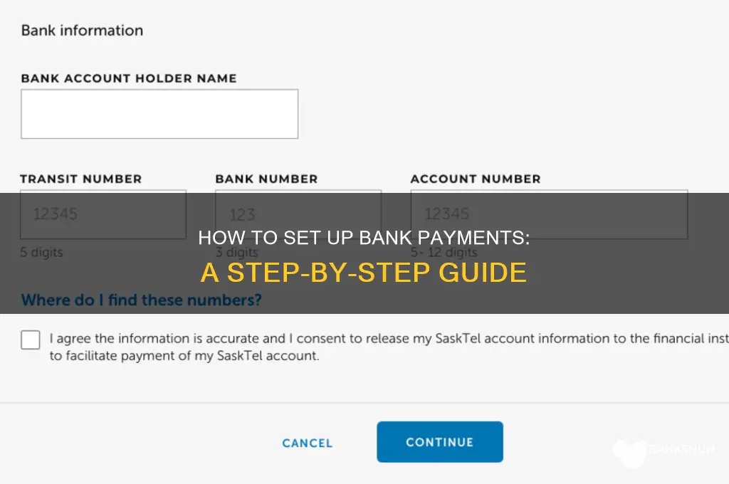 how set up payments from my bank