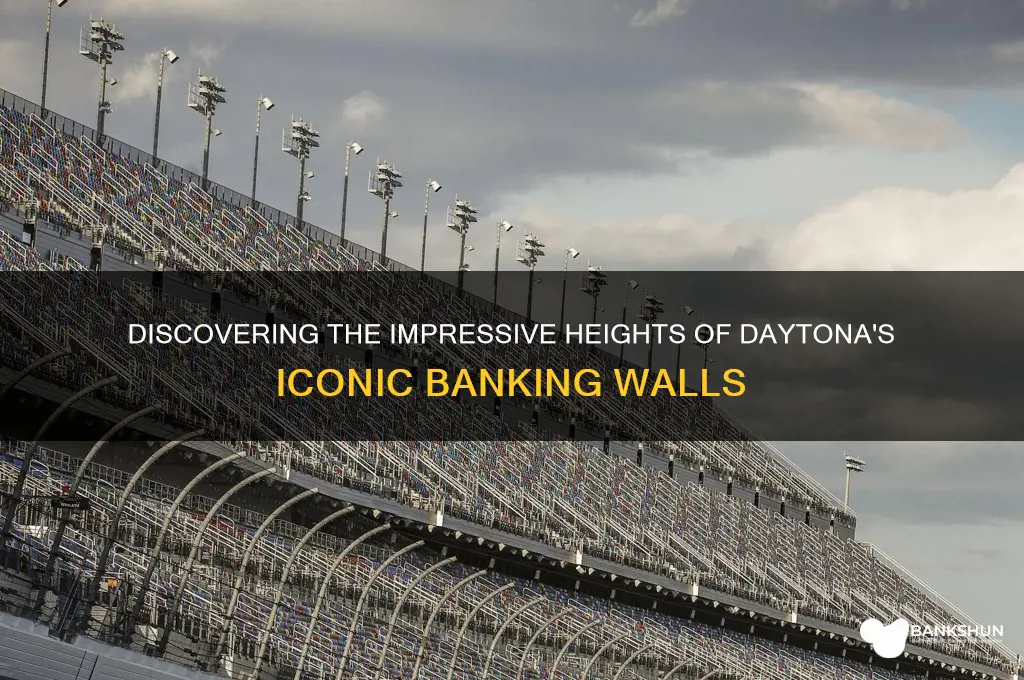 how tall are the banks at daytona