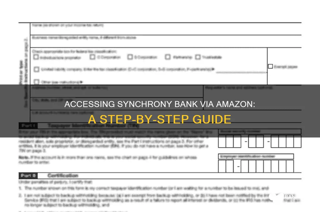 how to access synchrony bank from amazon