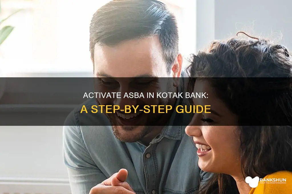 how to activate asba in kotak bank