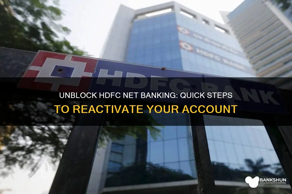 how to activate blocked hdfc net banking