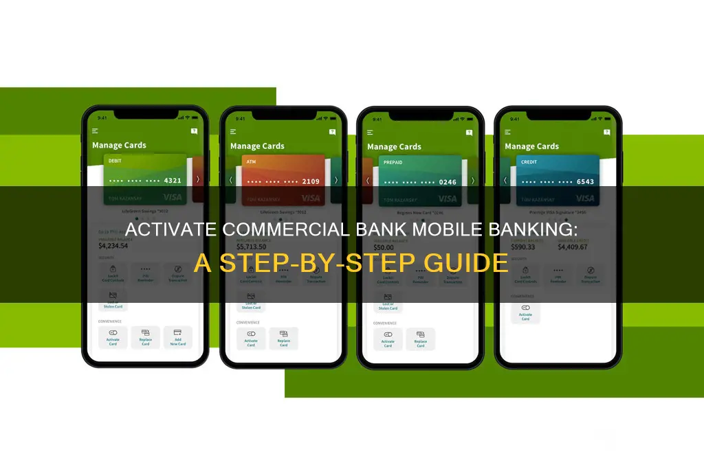 how to activate commercial bank mobile banking
