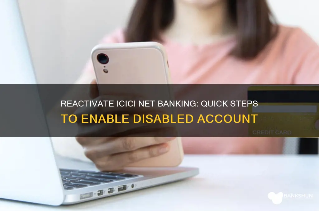 how to activate disabled icici net banking
