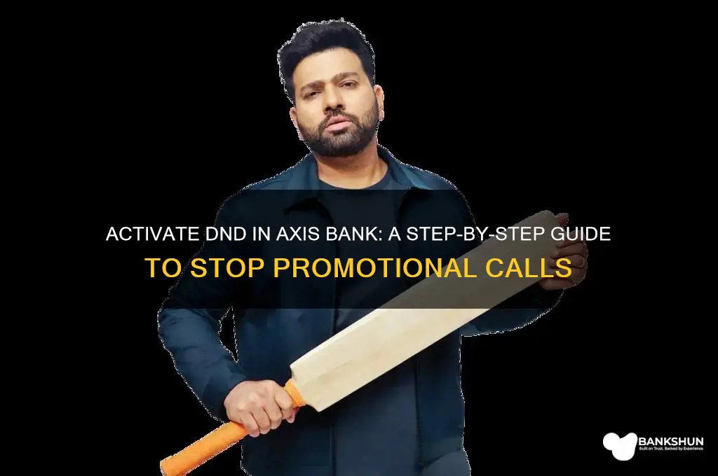 how to activate dnd in axis bank