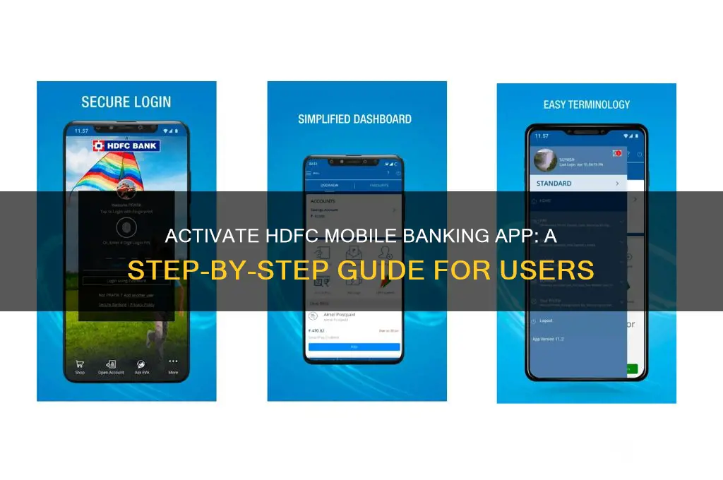 how to activate hdfc mobile banking app