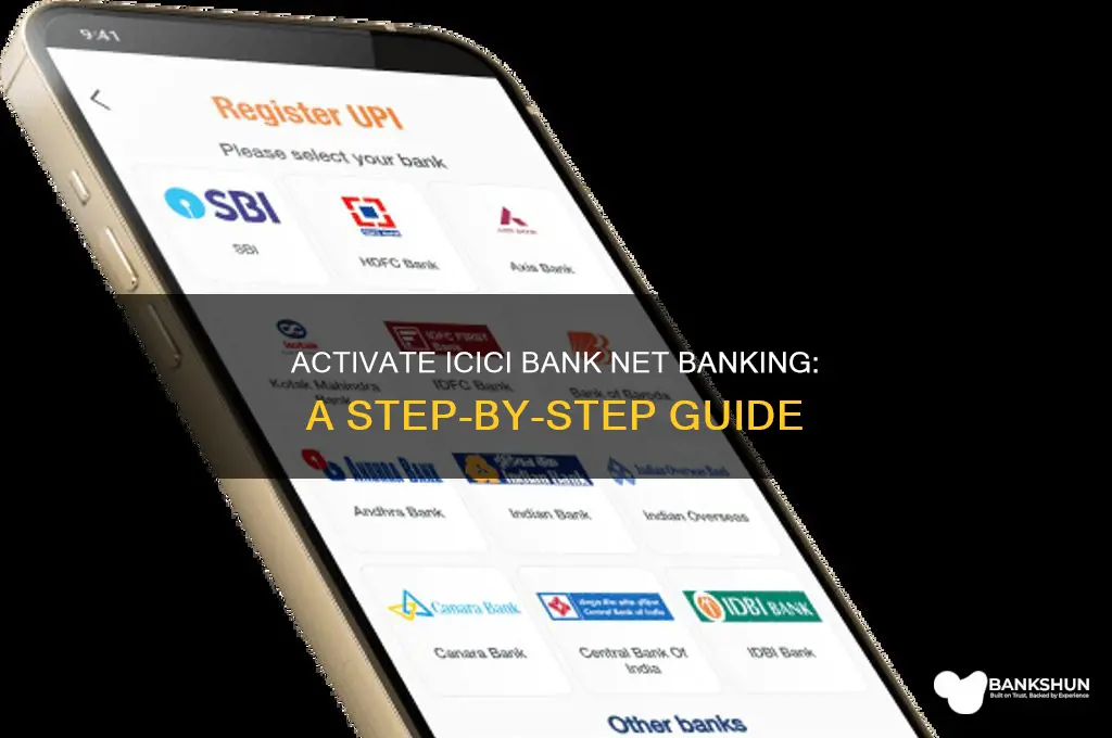 how to activate icici bank net banking