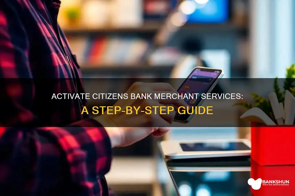 how to activate merchant services cizitzens bank