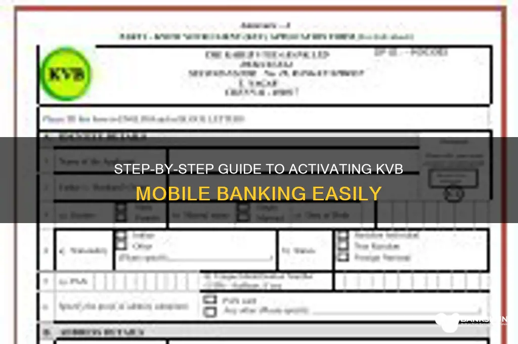 how to activate mobile banking in kvb