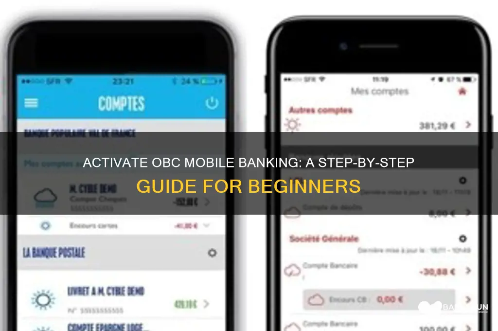 how to activate mobile banking in obc