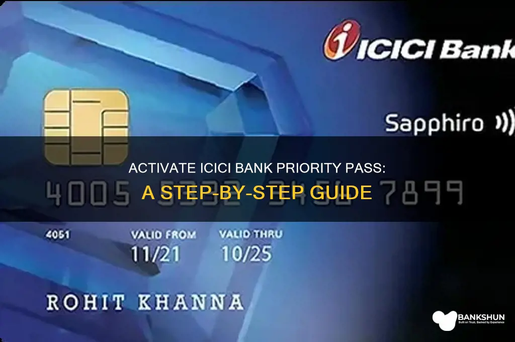 how to activate priority pass icici bank