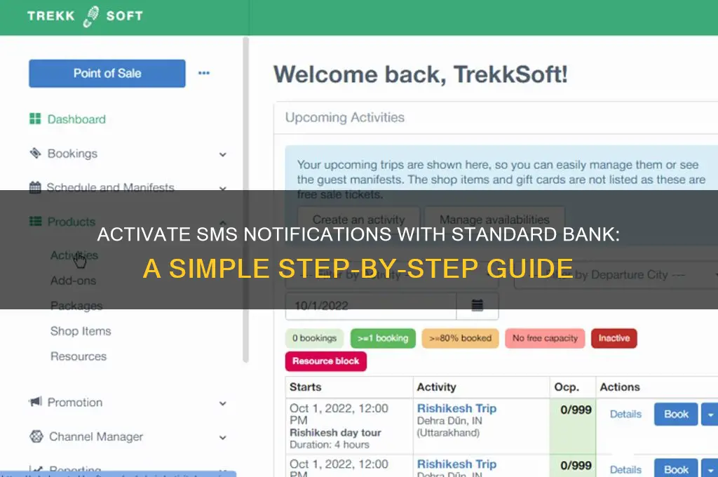 how to activate sms notifications standard bank