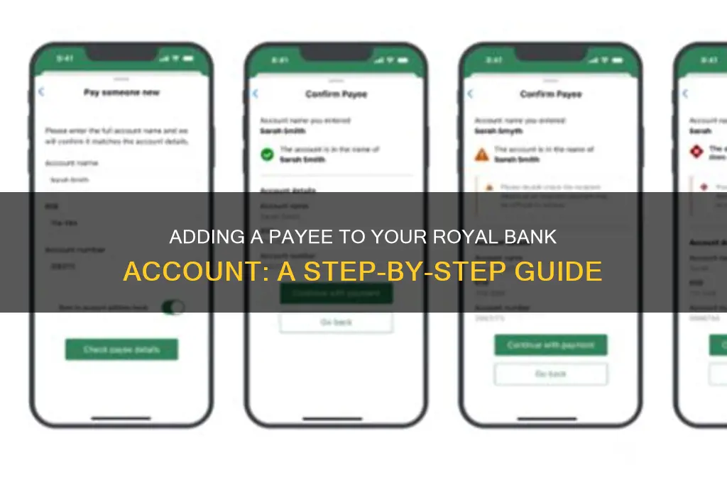how to ad a payee royal bank