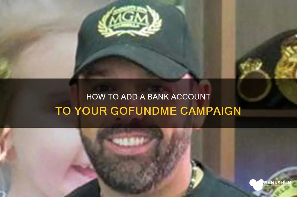 how to add a bank to gofundme