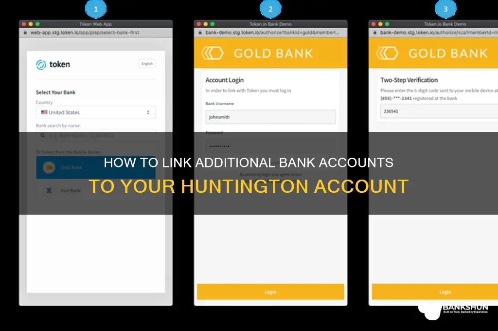 how to add another bank to huntington