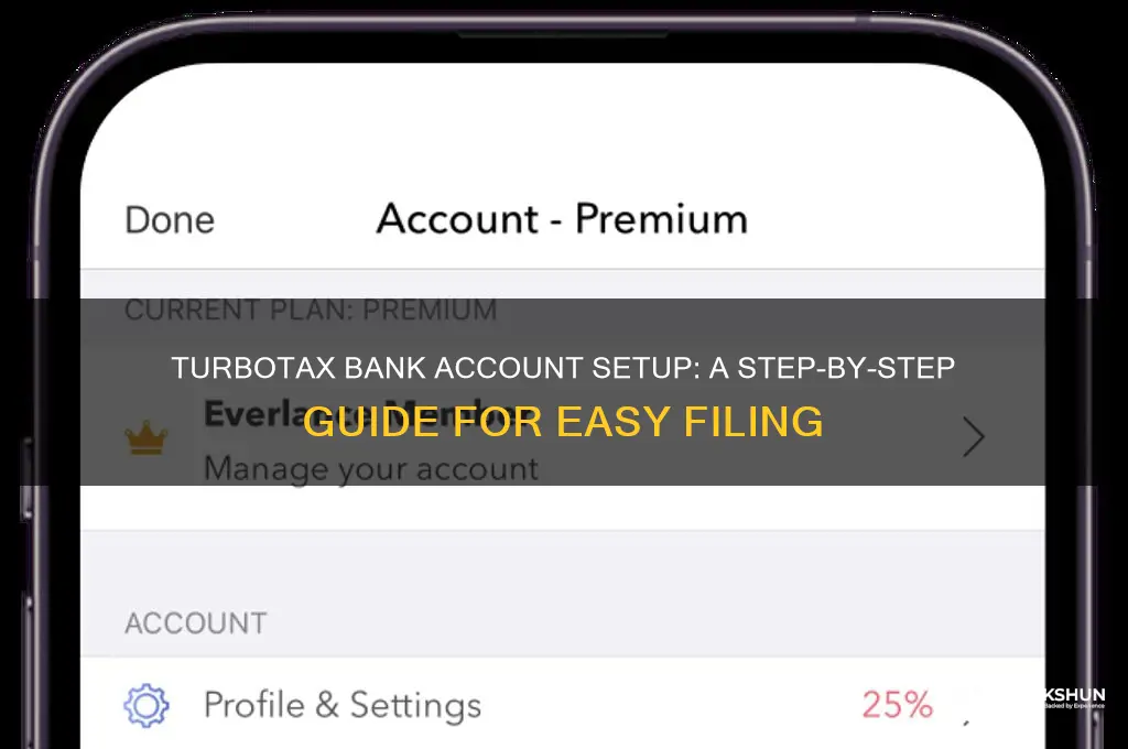 how to add bank accountin turbo tax