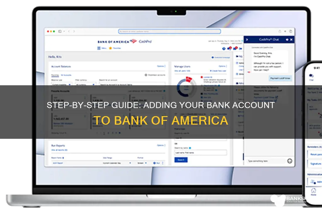 how to add bank acount to boa