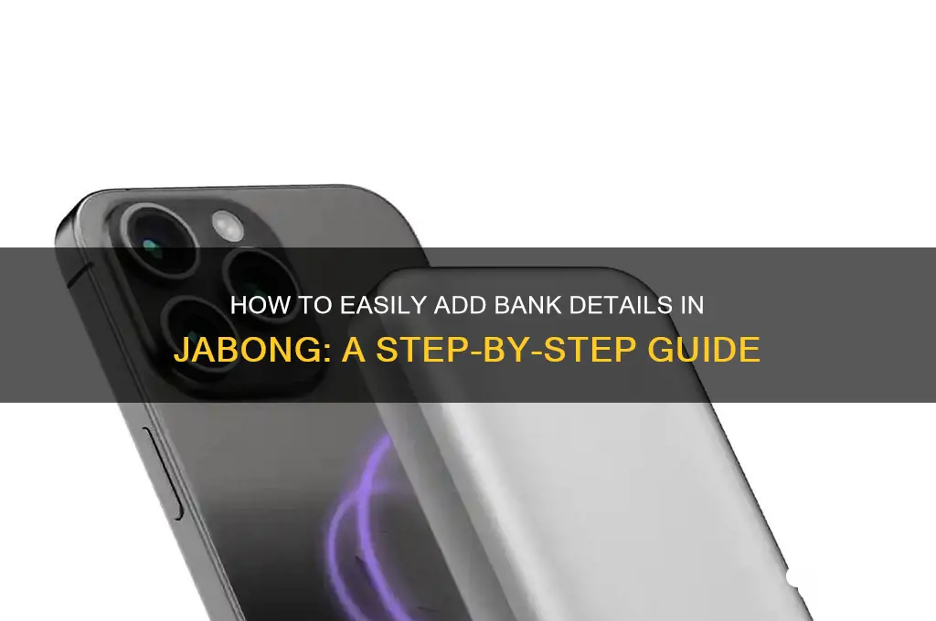how to add bank details in jabong