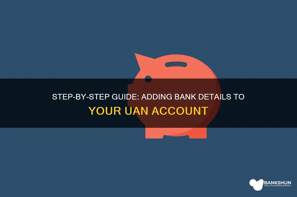 how to add bank details in uan
