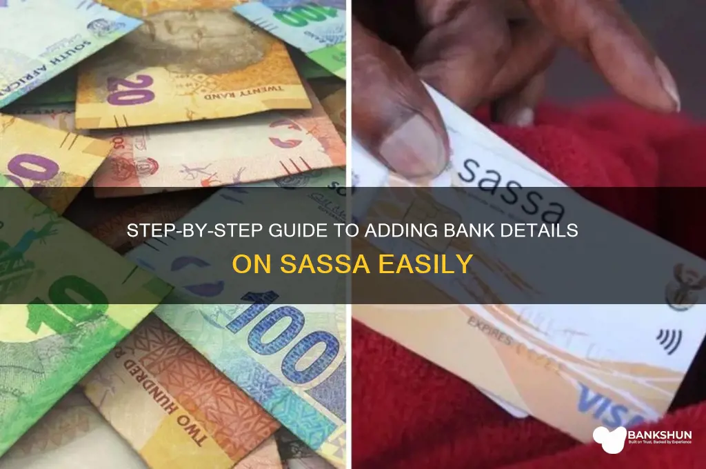 how to add bank details on sassa