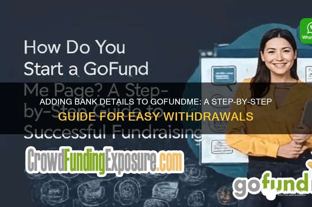 how to add bank details to gofundme