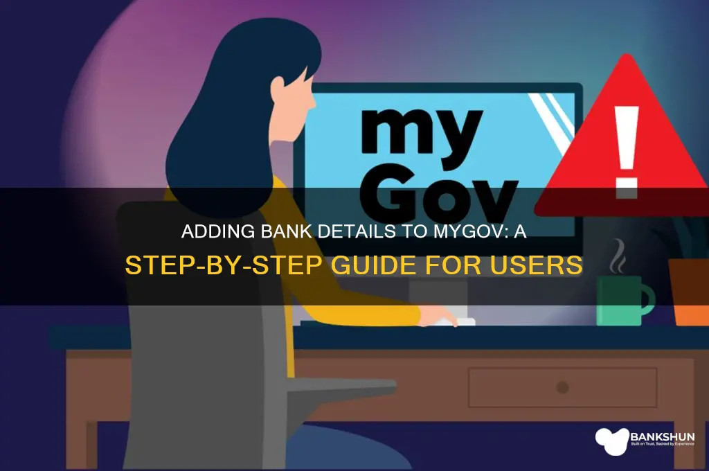 how to add bank detais to mygov