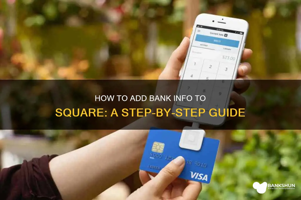 how to add bank info to square