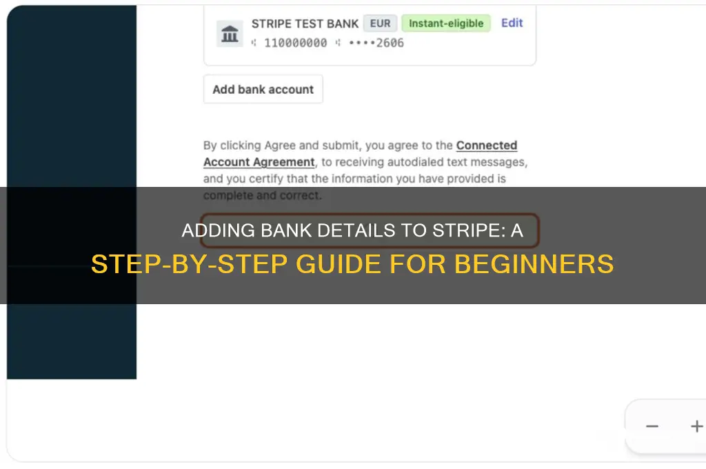 how to add bank information in stripe