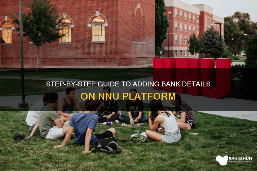 how to add bank information on nnu