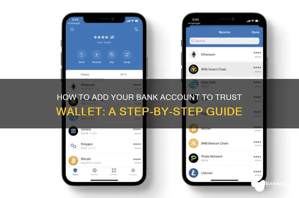 how to add bank to trust wallet