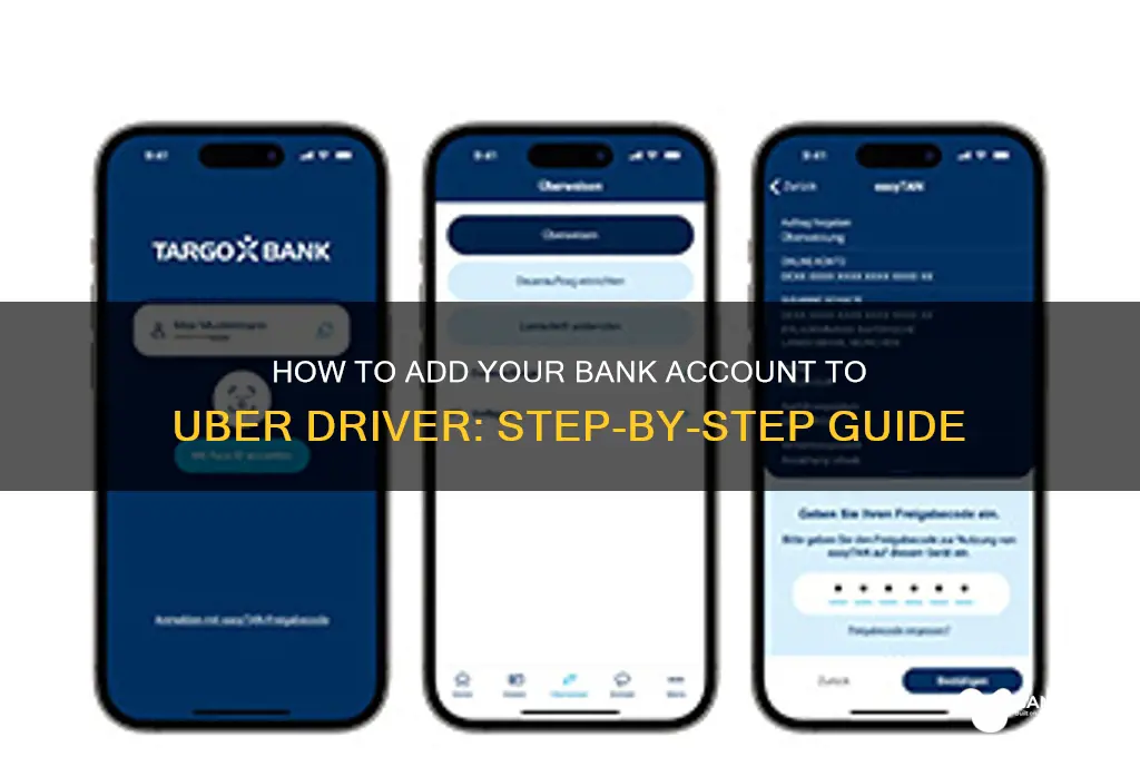 how to add bank to uber driver