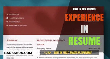 Enhance Your Resume: Highlighting Banking Experience Effectively