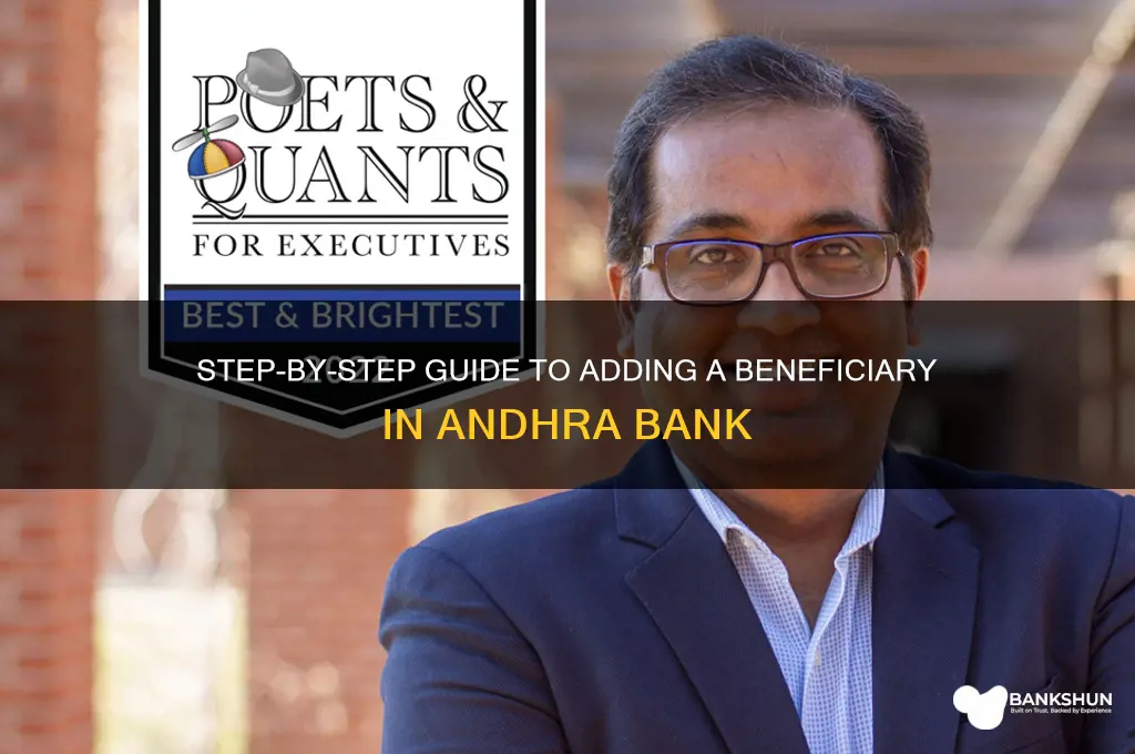 how to add beneficiary in andhra bank