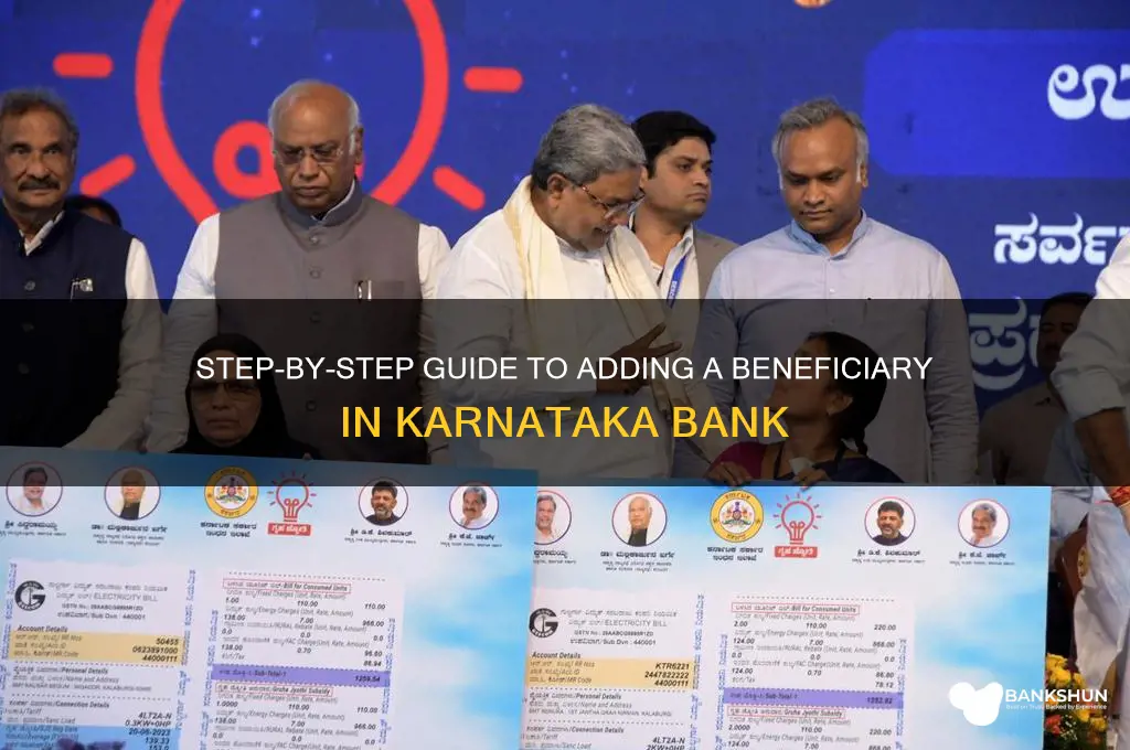 how to add beneficiary in karnataka bank