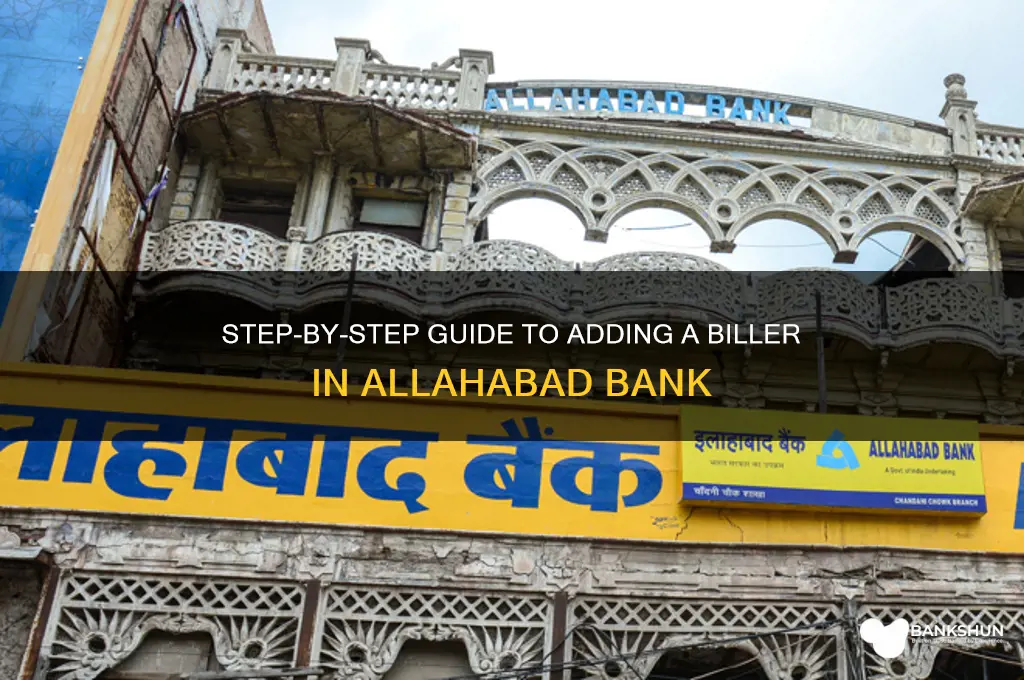 how to add biller in allahabad bank