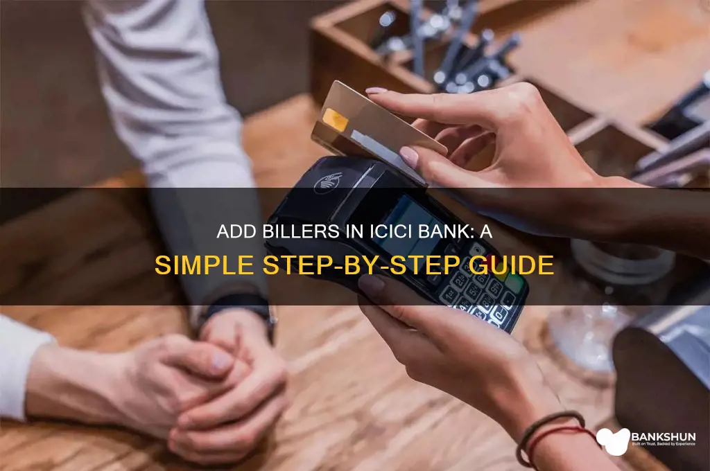 how to add biller in icici bank